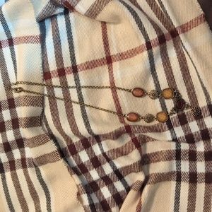 Lia Sophia gold and browns pendant necklace same day shipping smoke-free home